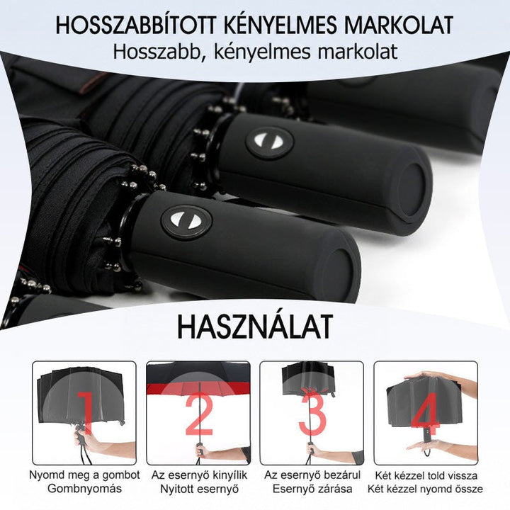 Közeli kép a hosszított fogantyúról és gombról, négy lépéses használati útmutatóval 8