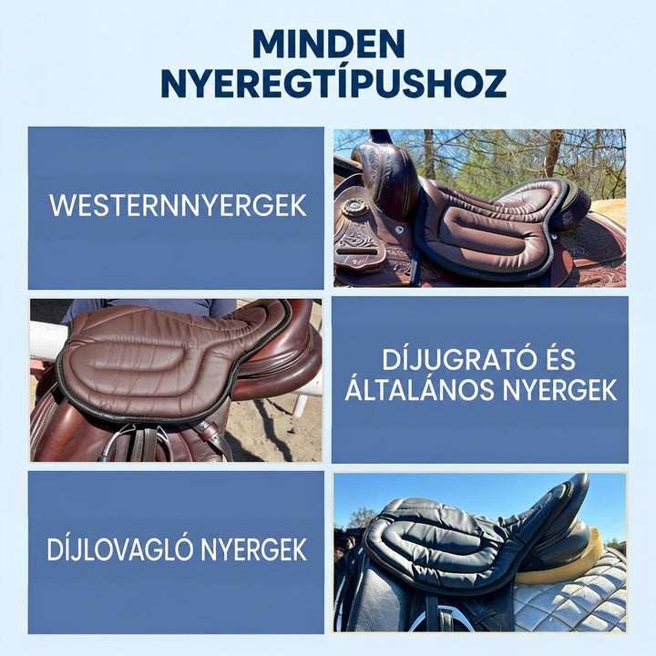 Négy kép a párnáról western, ugró, általános és díjlovagló nyergeken 6
