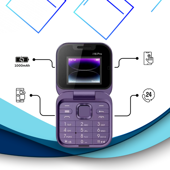 Kompakt összecsukható mobiltelefon Dual SIM – FlexFold