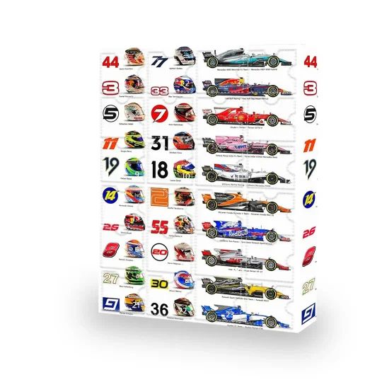 Forma-1-es adventi naptár gyűjtői darabokkal – igazi motorsport-rajongóknak