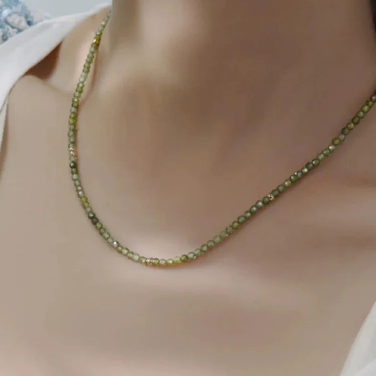 Olajzöld Zirconia Nyaklánc - Celeste
