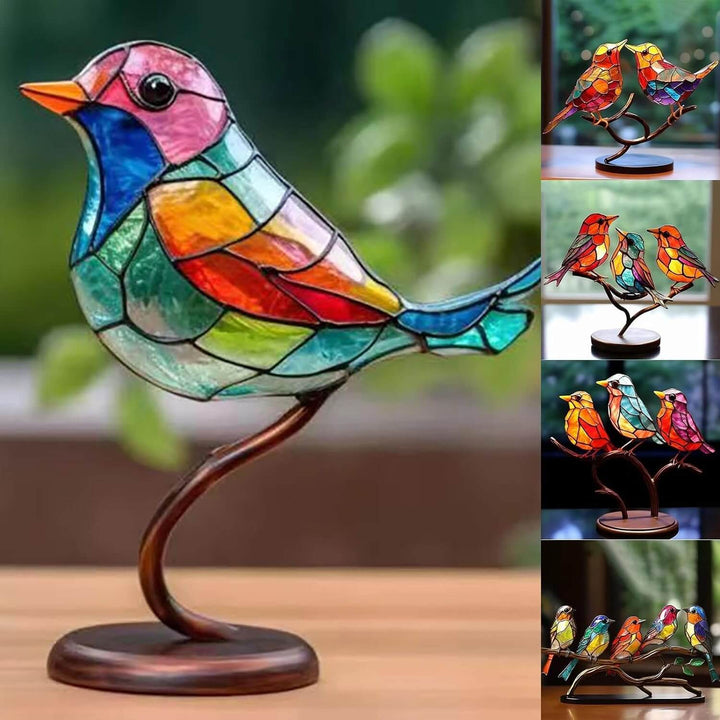 Színes Madarak Ágon Dekoratív Kép - ColorBirds