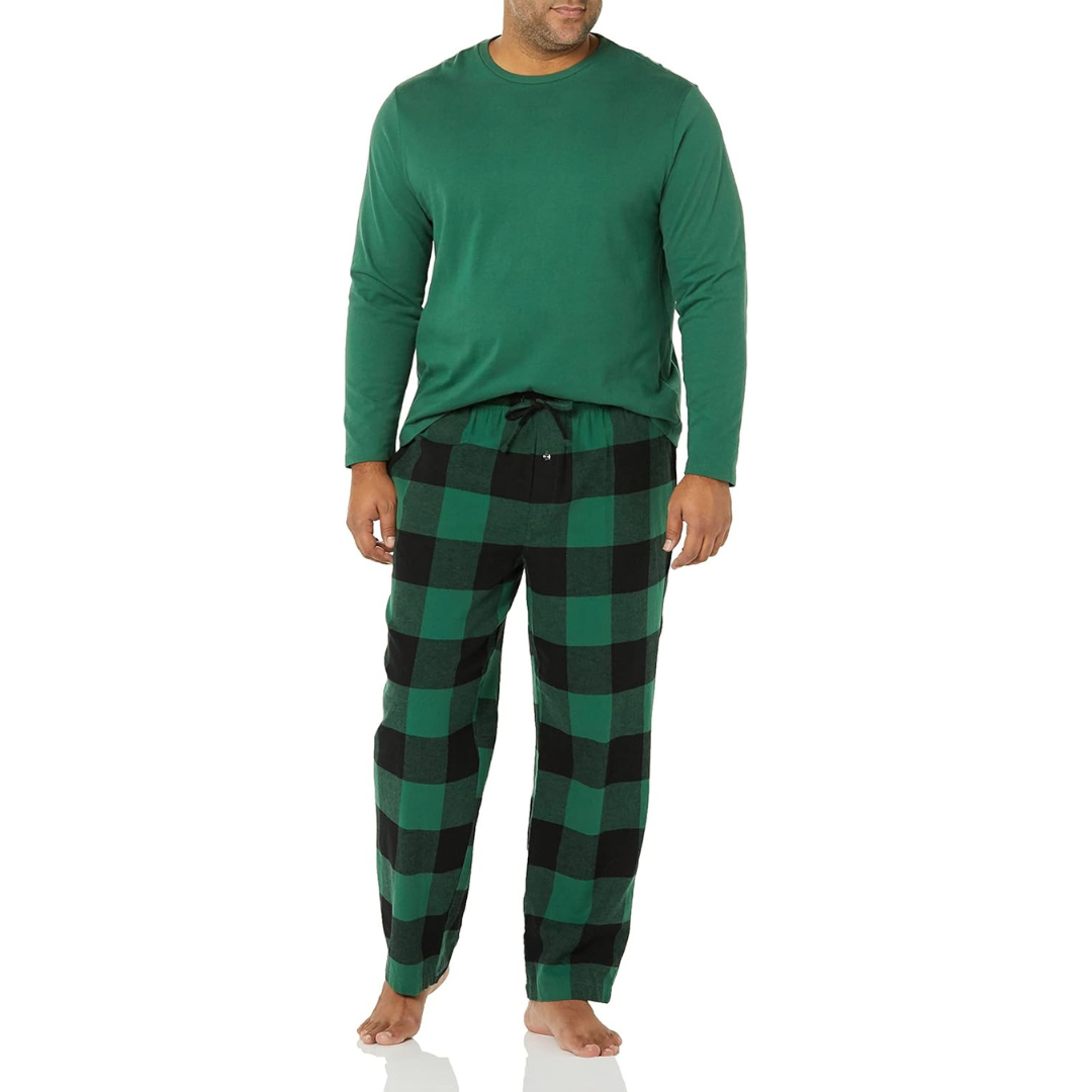 Puha Férfi Flanel Pizsama Szett - Gomez
