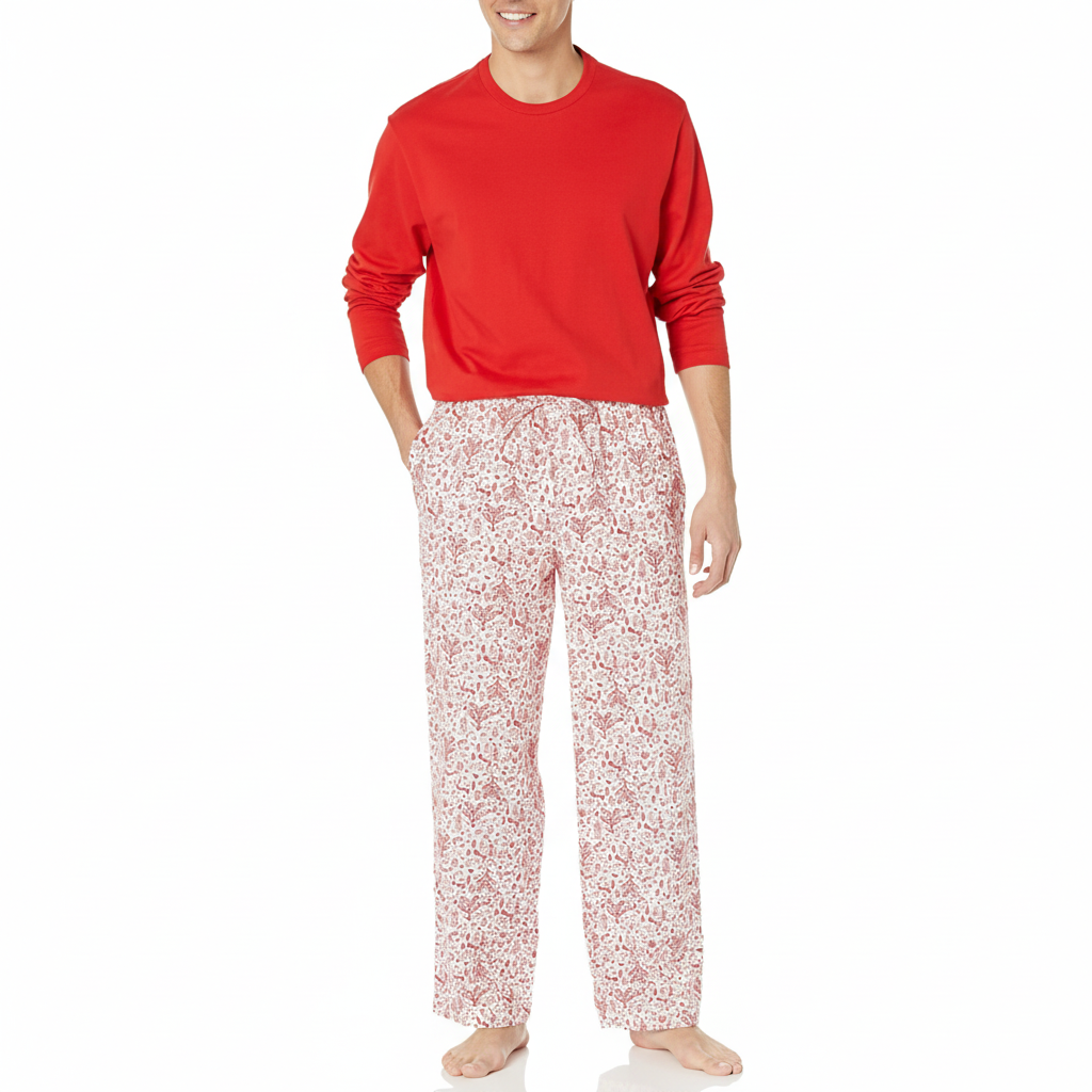 Puha Férfi Flanel Pizsama Szett - Gomez