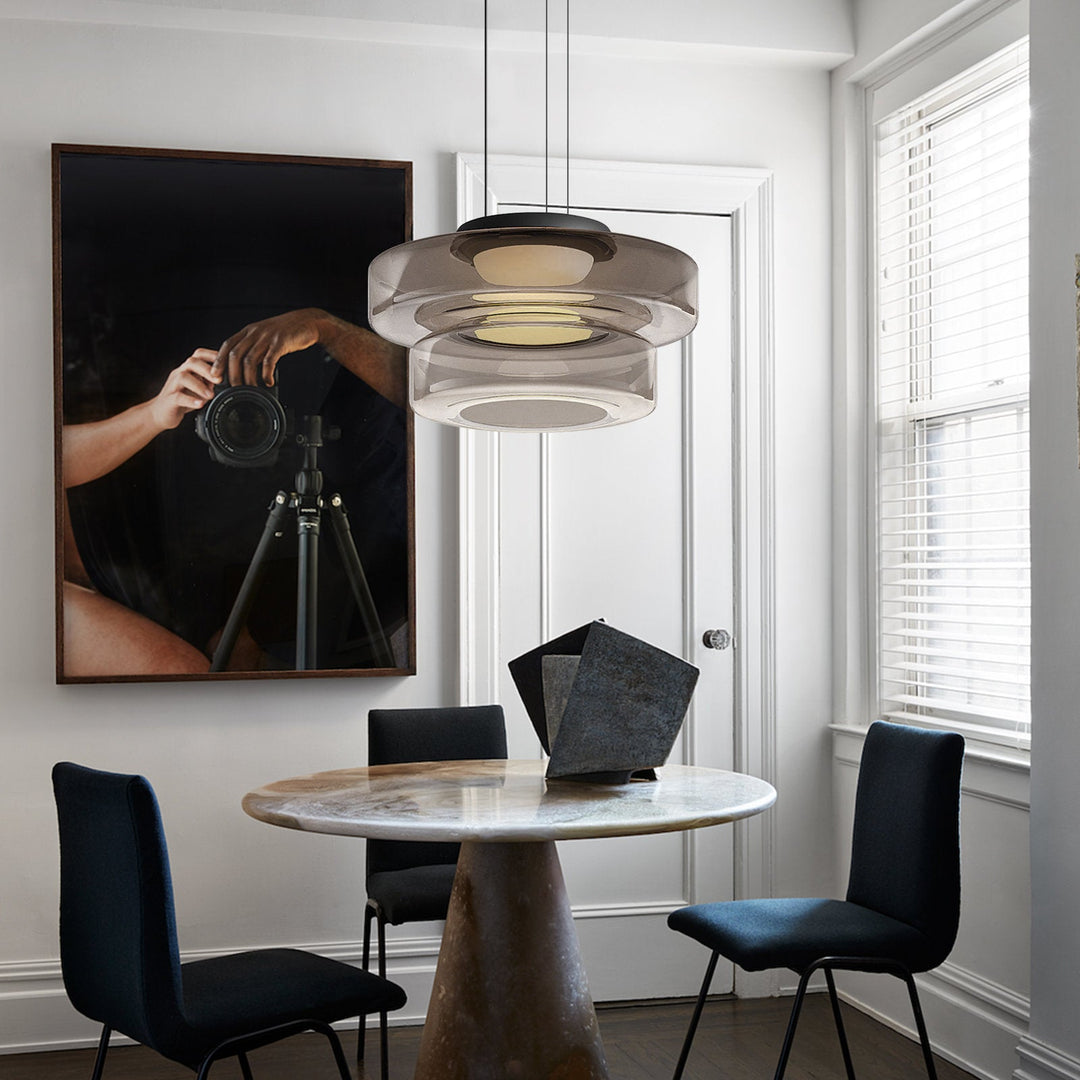 AA NOT AVAIALBLE Modern üveg függőlámpa Bauhaus stílusban - AuroraSphere