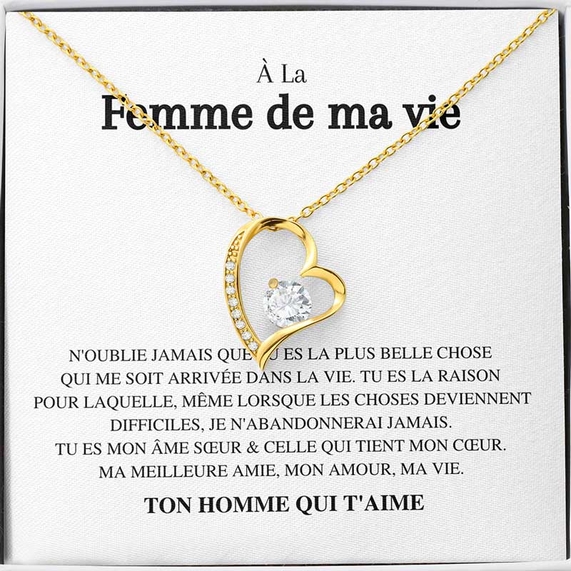 Coffret Rose Éternelle & son Collier d'Amour - Az életem asszonyának - Soha ne felejtsd el...
