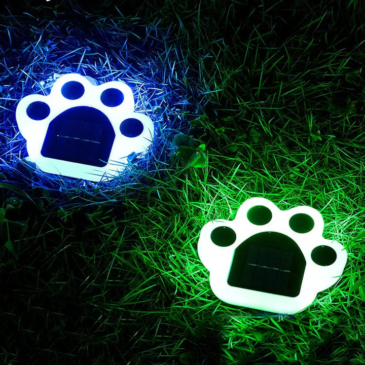 Vezet nélküli napenergiás lábnyom kerti világítás - PawsGlow