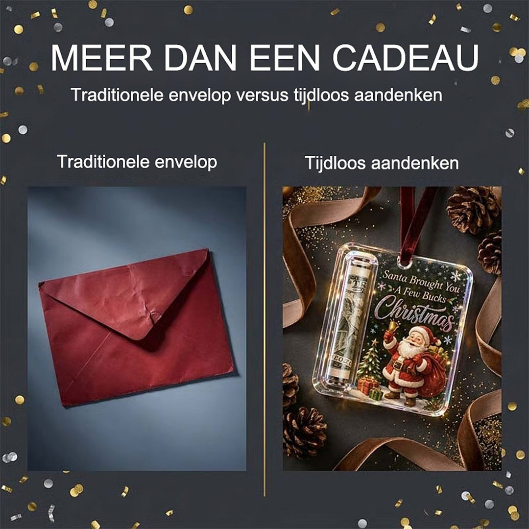 Összehasonlító kép: bal oldalon gyűrött bordó boríték, jobb oldalon a díszként használható akril pénztartó. 9