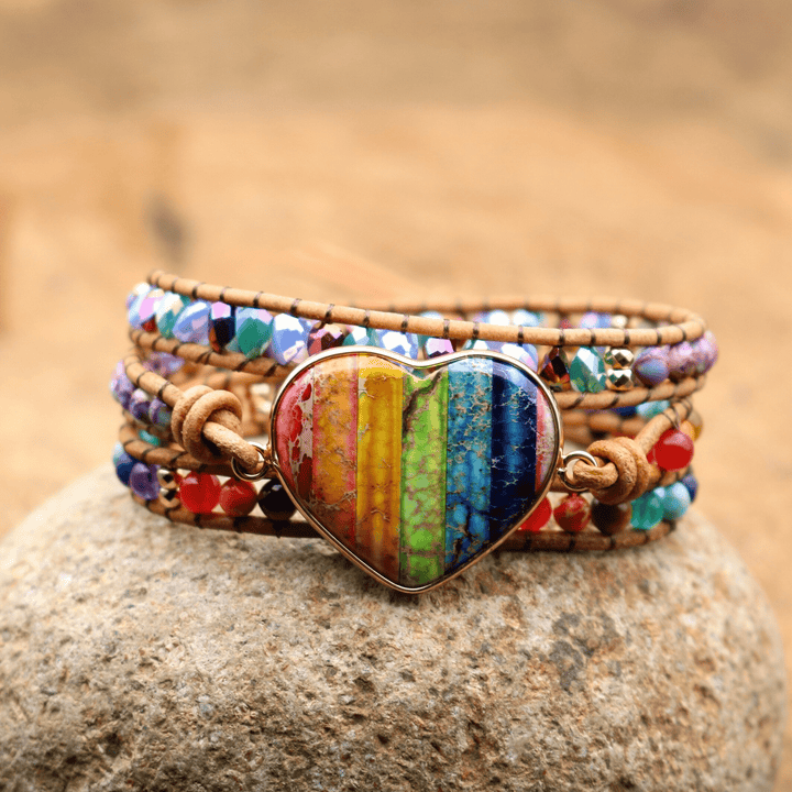 Chakra Hart Fonott karkötő - Liora