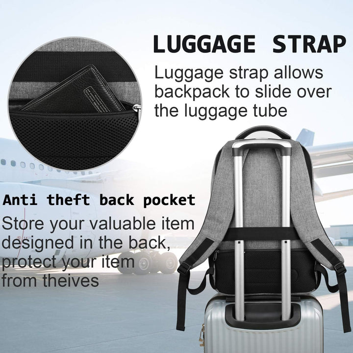 Vékony lopásgátló laptop hátizsák USB töltőporttal
