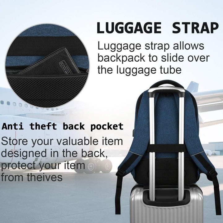 Vékony lopásgátló laptop hátizsák USB töltőporttal