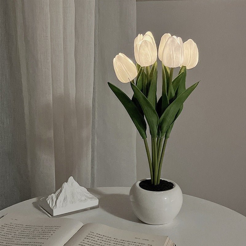 Dekoratív LED Tulipán Asztali Lámpa – Florima