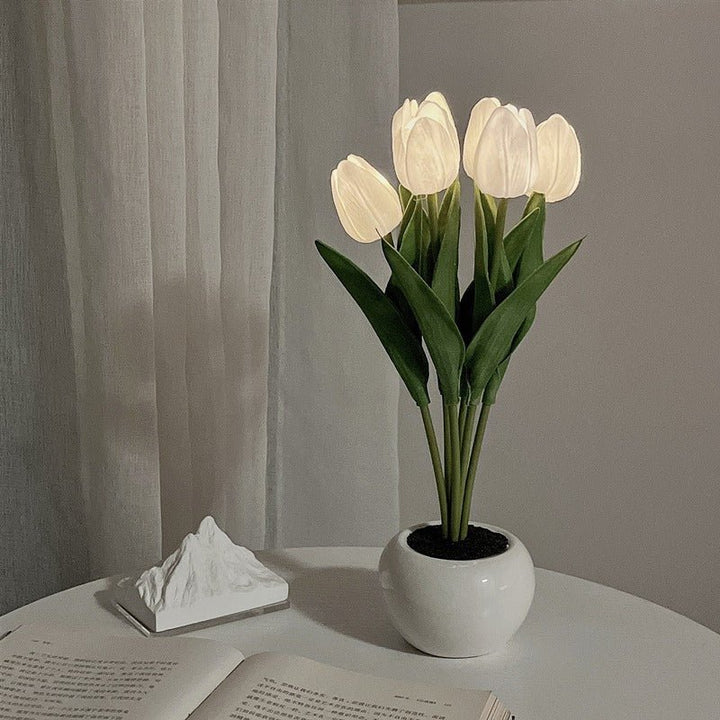 Dekoratív LED Tulipán Asztali Lámpa – Florima