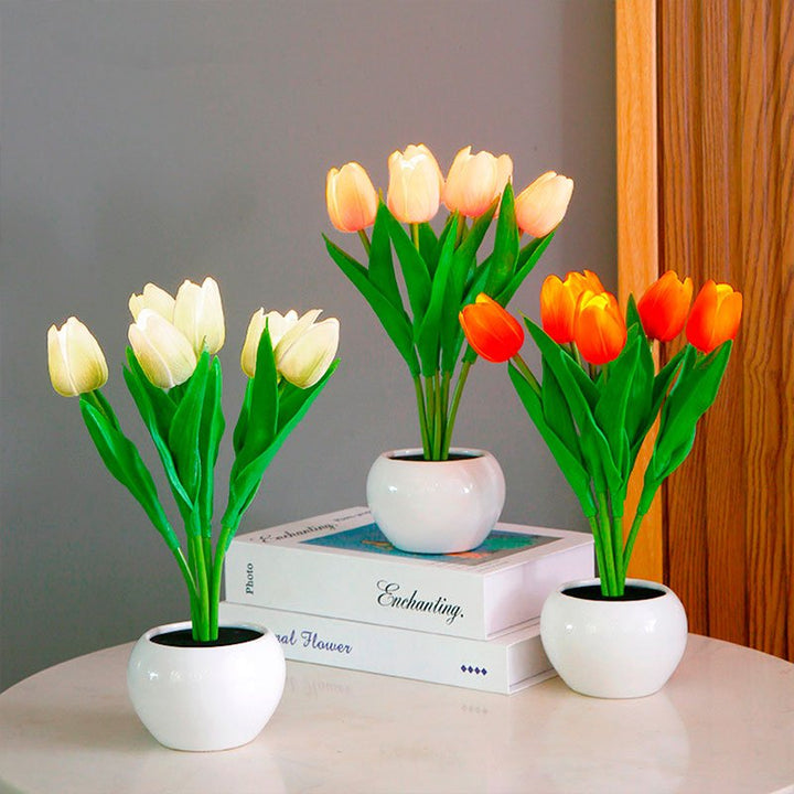 Dekoratív LED Tulipán Asztali Lámpa – Florima
