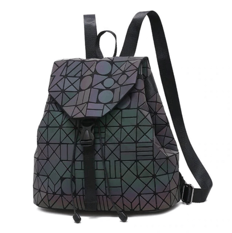 Reflektáló színváltós geometrikus hátizsák nőknek