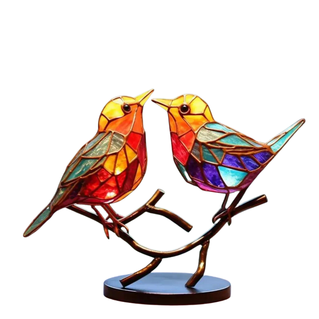 Színes Madarak Ágon Dekoratív Kép - ColorBirds