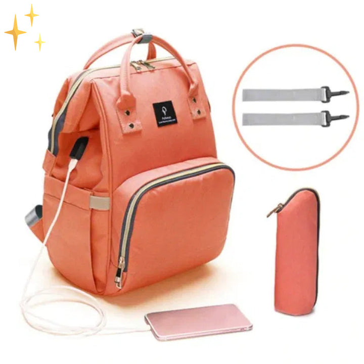 Stílusos Pelenkázó Hátizsák USB-töltővel – ParentPack