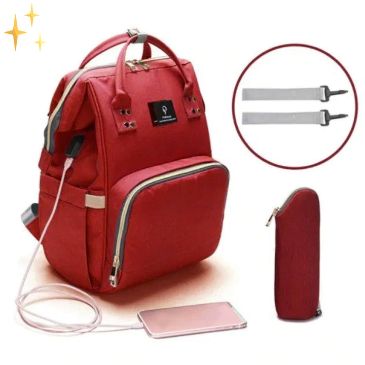 Stílusos Pelenkázó Hátizsák USB-töltővel – ParentPack
