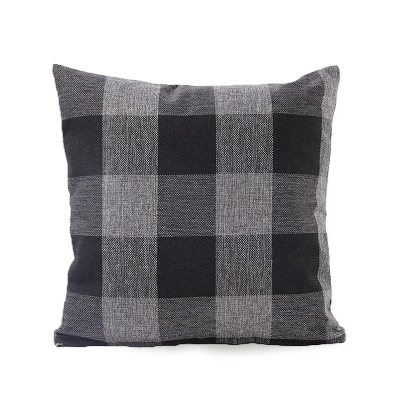 Kényelmes Kockás párnahuzat vidéki stílusban – Autumn Plaid