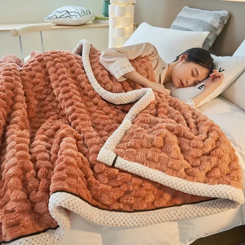 Két rétegű Coral Velvet takaró őszre és télre – TurtleWarm