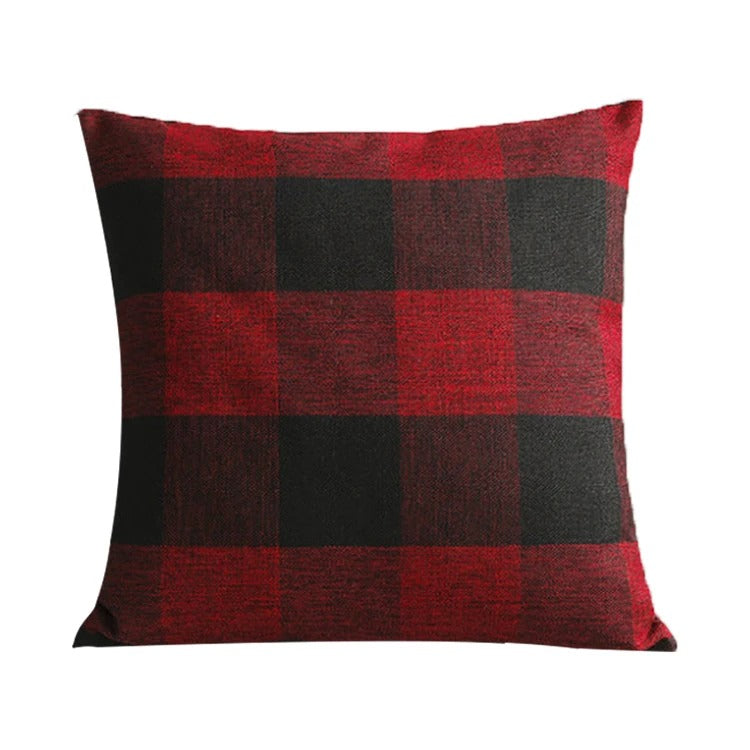 Kényelmes Kockás párnahuzat vidéki stílusban – Autumn Plaid