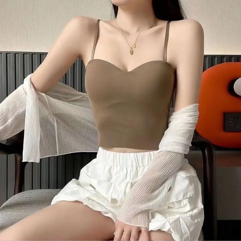 4 darab Légies Tanktopp, Beépített Bandeau Melltartóval - Tiana