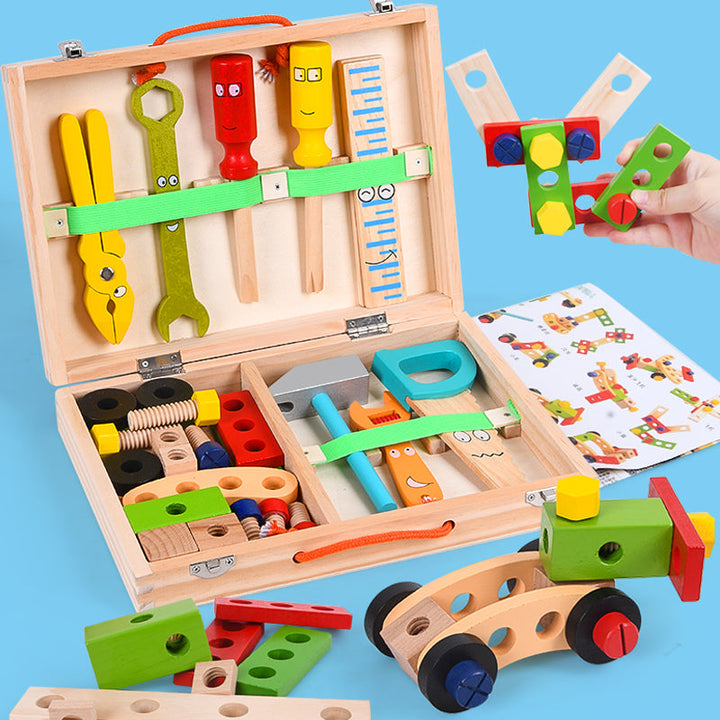 Interaktív Fa Építőszett - MakerBox