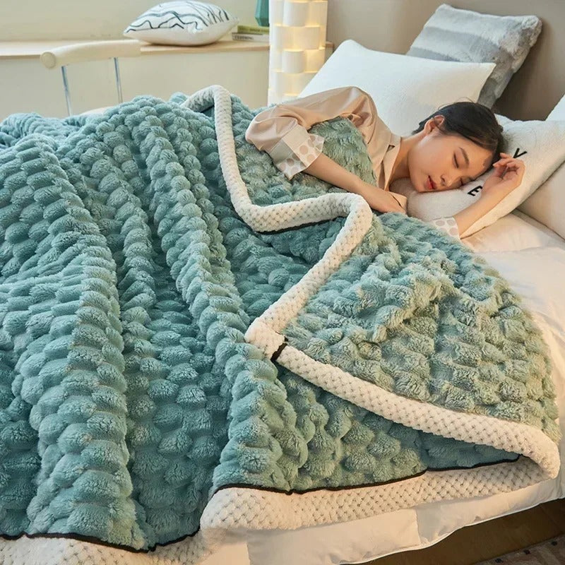 Két rétegű Coral Velvet takaró őszre és télre – TurtleWarm