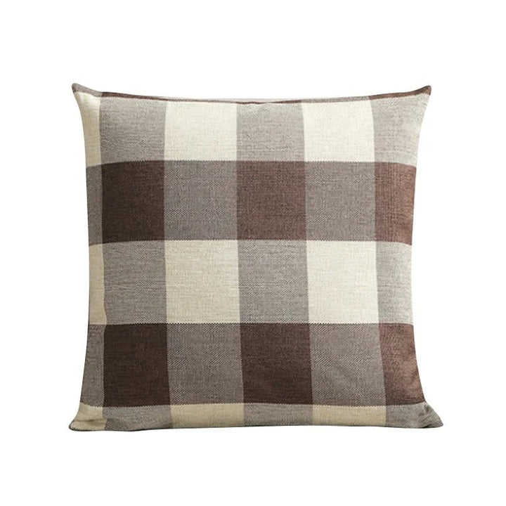 Kényelmes Kockás párnahuzat vidéki stílusban – Autumn Plaid