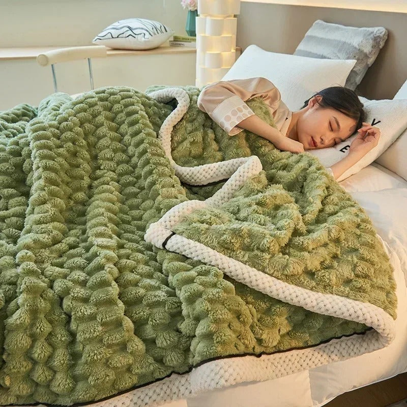 Két rétegű Coral Velvet takaró őszre és télre – TurtleWarm