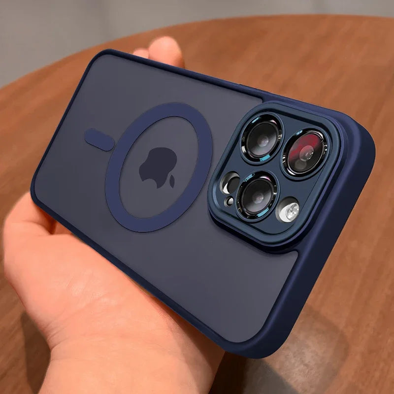 Matte Armour Magnetic Case with Shock Protection & Magsafe Support – 1+1 FREE-Blue-For iPhone 16e-State of Style