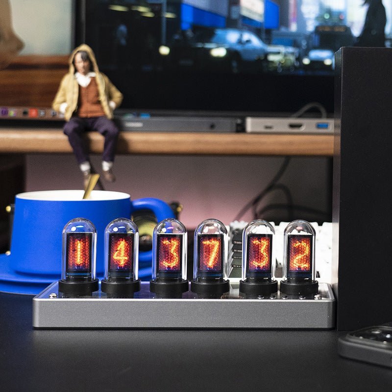 Vertikális LED Nixie Asztali Óra – Chronix