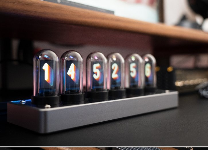 Vertikális LED Nixie Asztali Óra – Chronix