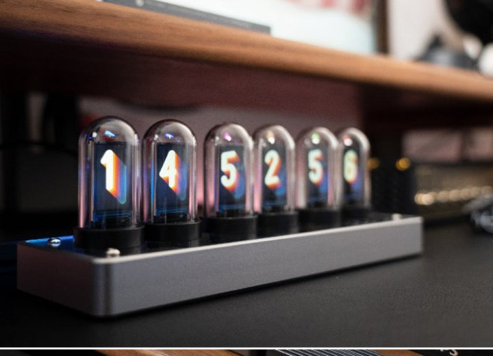 Vertikális LED Nixie Asztali Óra – Chronix