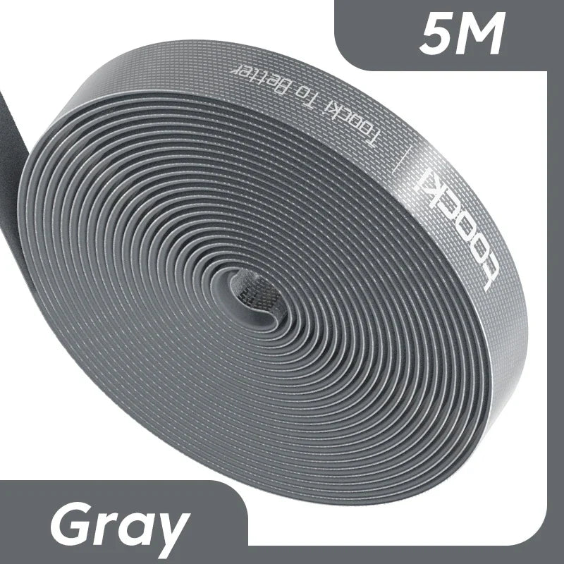 Toocki Kabel-Organizer, Drahtwickler, USB-Kabelmanagement, Schutz für Kopfhörer, Maus, Kabelbinder, Telefonzubehör für iPhone, Samsung-5M Gray-State of Style