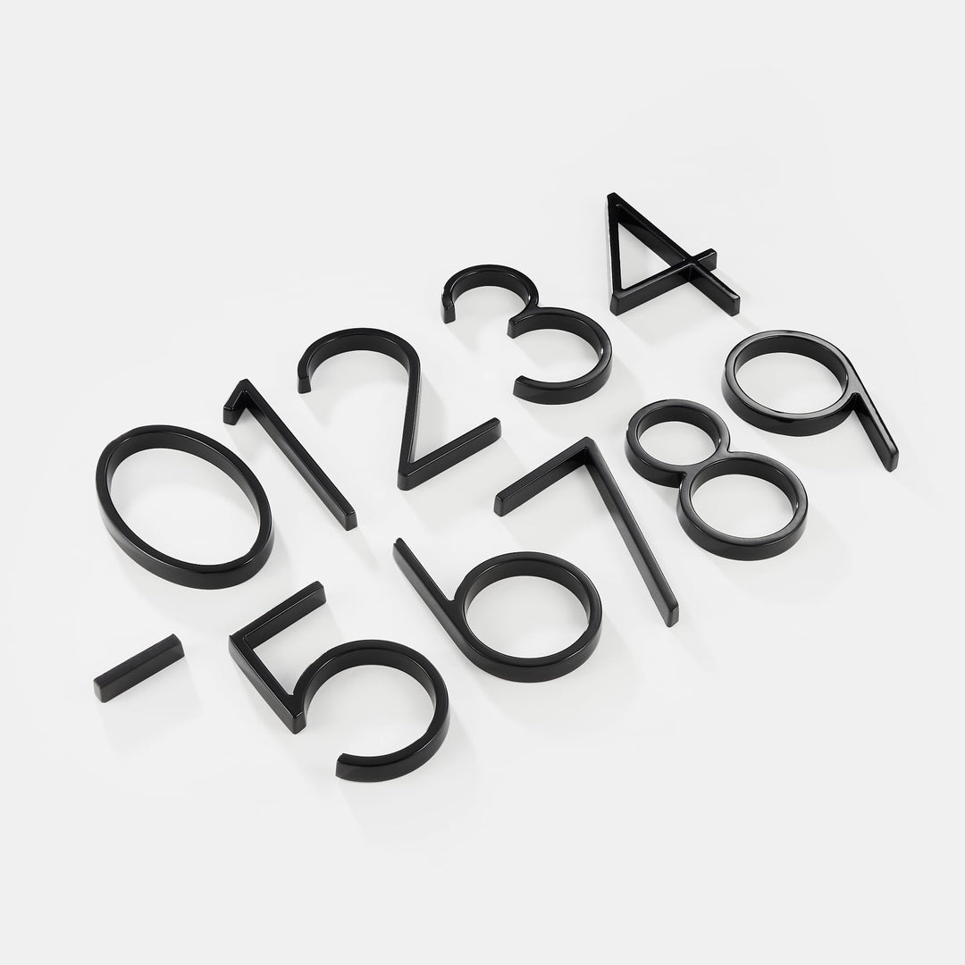 Moderne Fekete Háznumbers Floating Design – Numbré