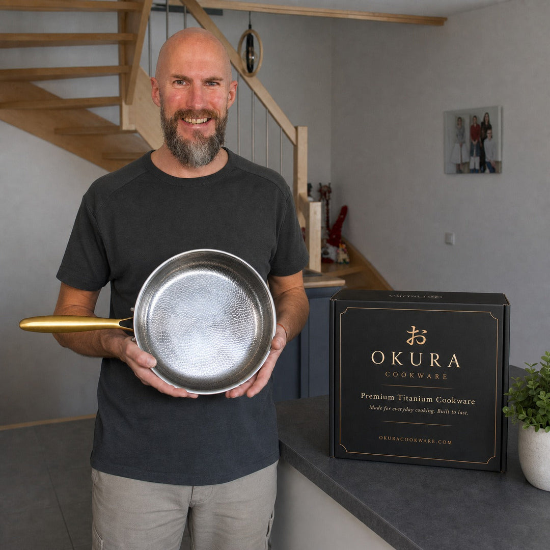 Hand-Hammered Titanium Pan Set - 3 Pieces I Limited Edition 6