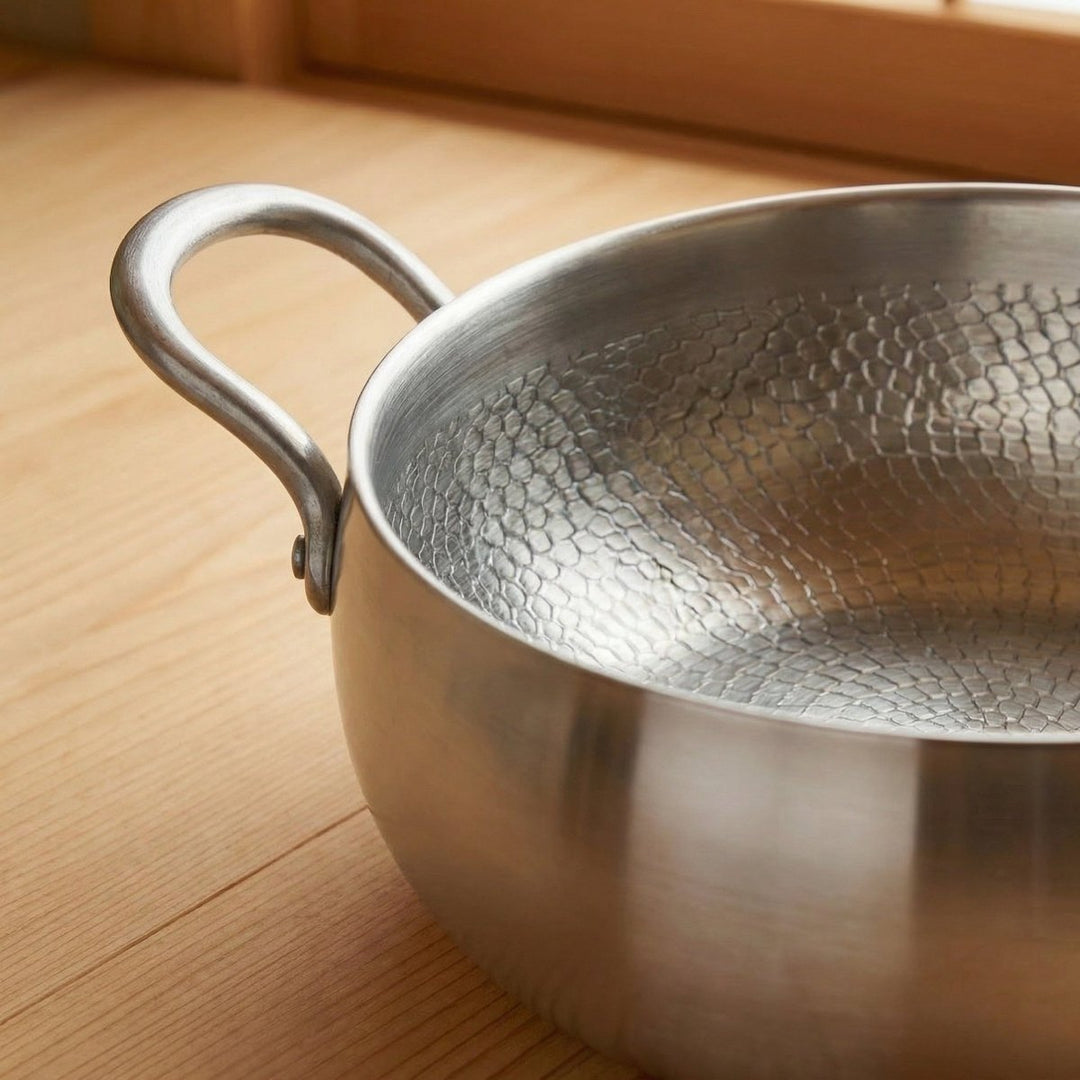 Hand-Hammered Deep Titanium Stockpot, PFAS-Free 3