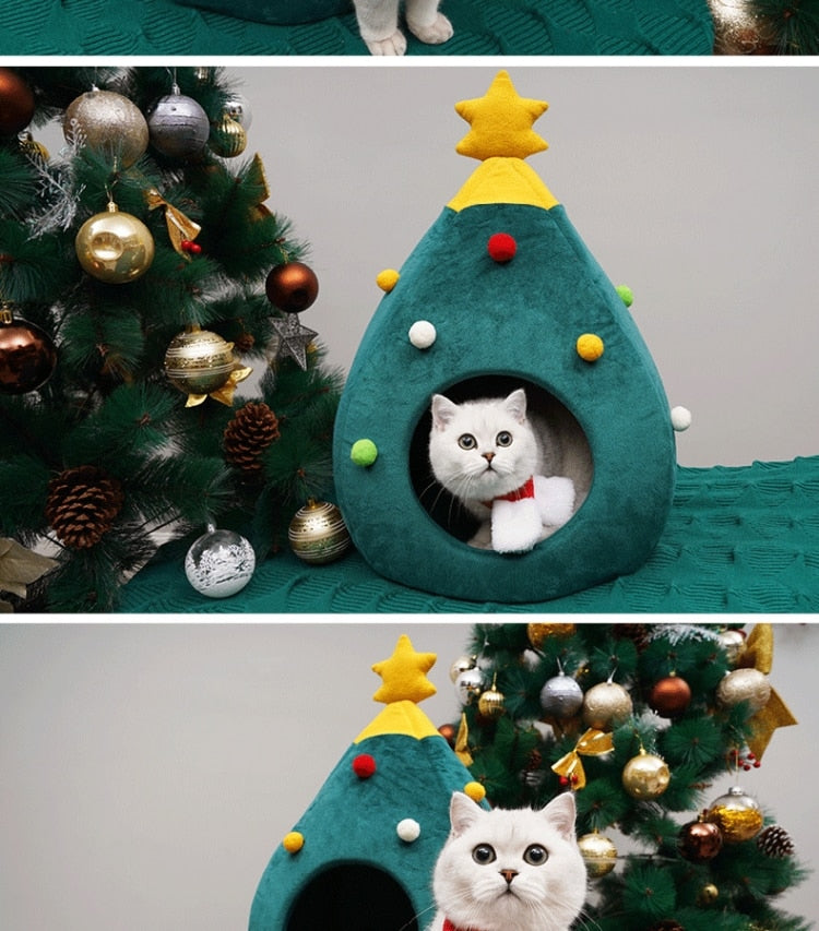 Karácsonyi fa Macskaágy - FestivePurr