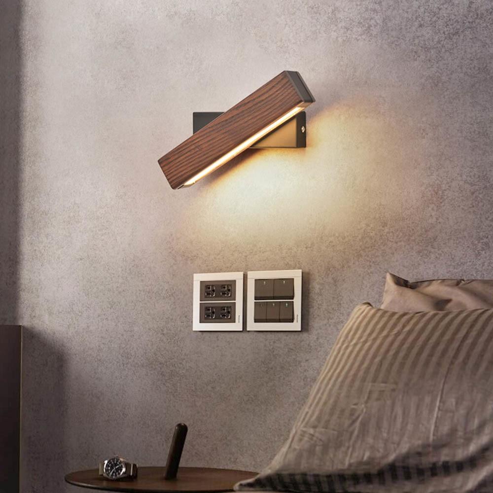 Fából készült LED-falilámpa forgatható funkcióval - Twilight Pivot