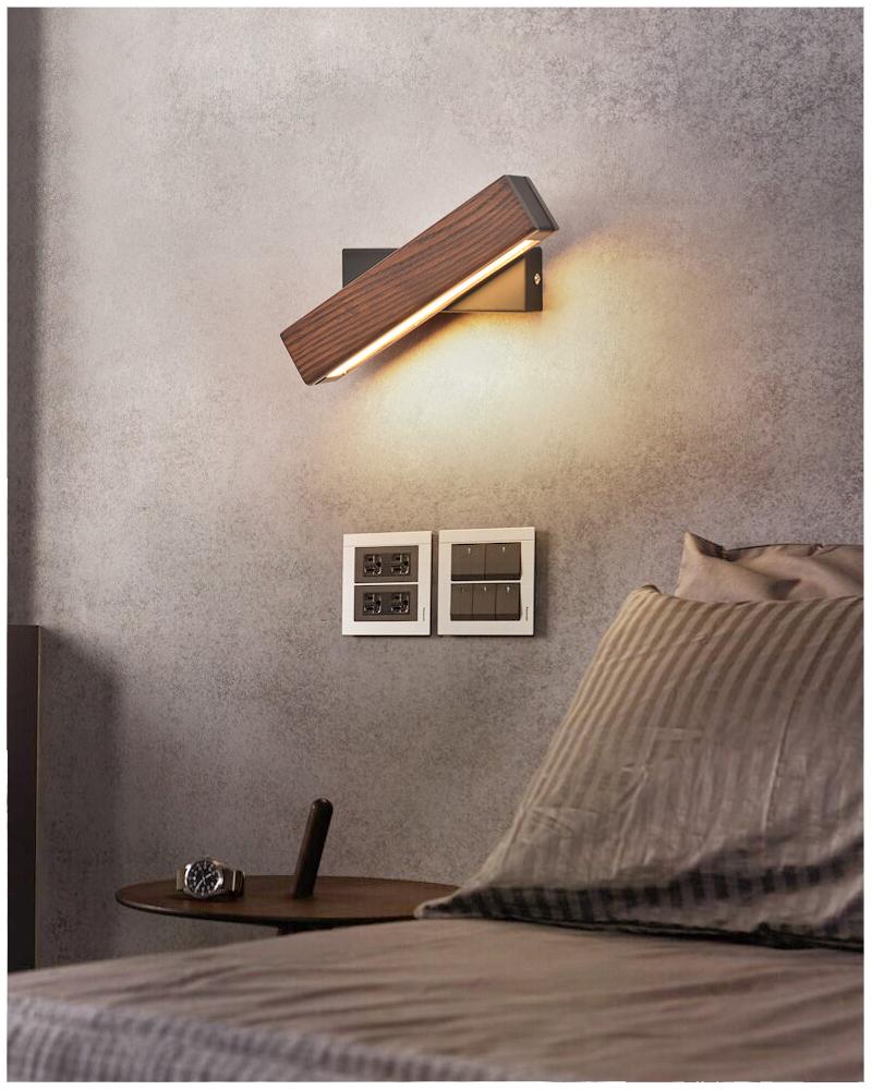 Forgatható Fa LED Fali Lámpa - Jasper