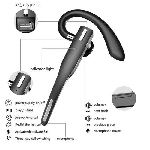 Vezeték nélküli Bluetooth 5.1 fejhallgató Dual Mic-kel - RoadMic Pro