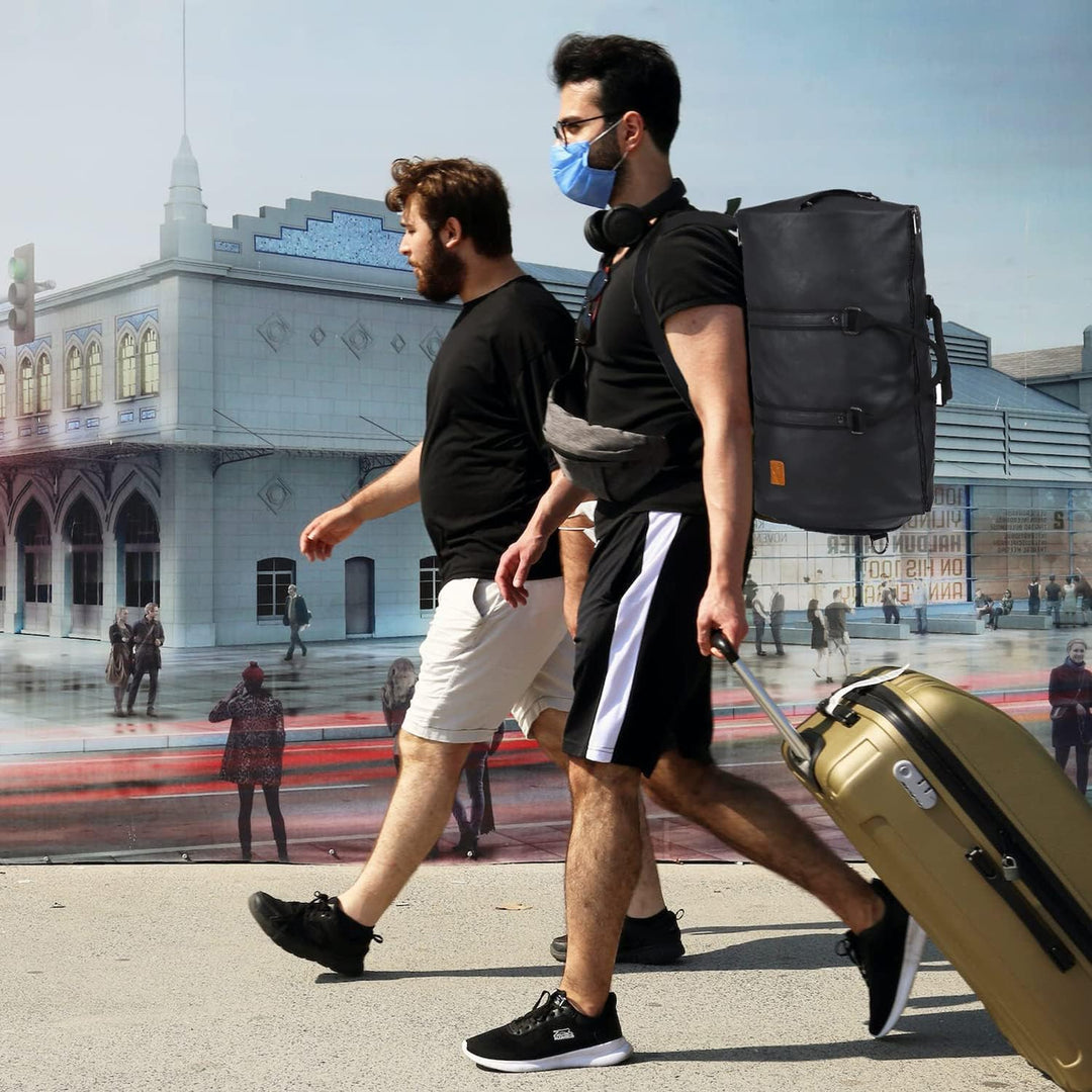 AA OOS Átalakítható PU bőrből készült ruházati duffel – Kézipoggyász hétvégi edzőtáska
