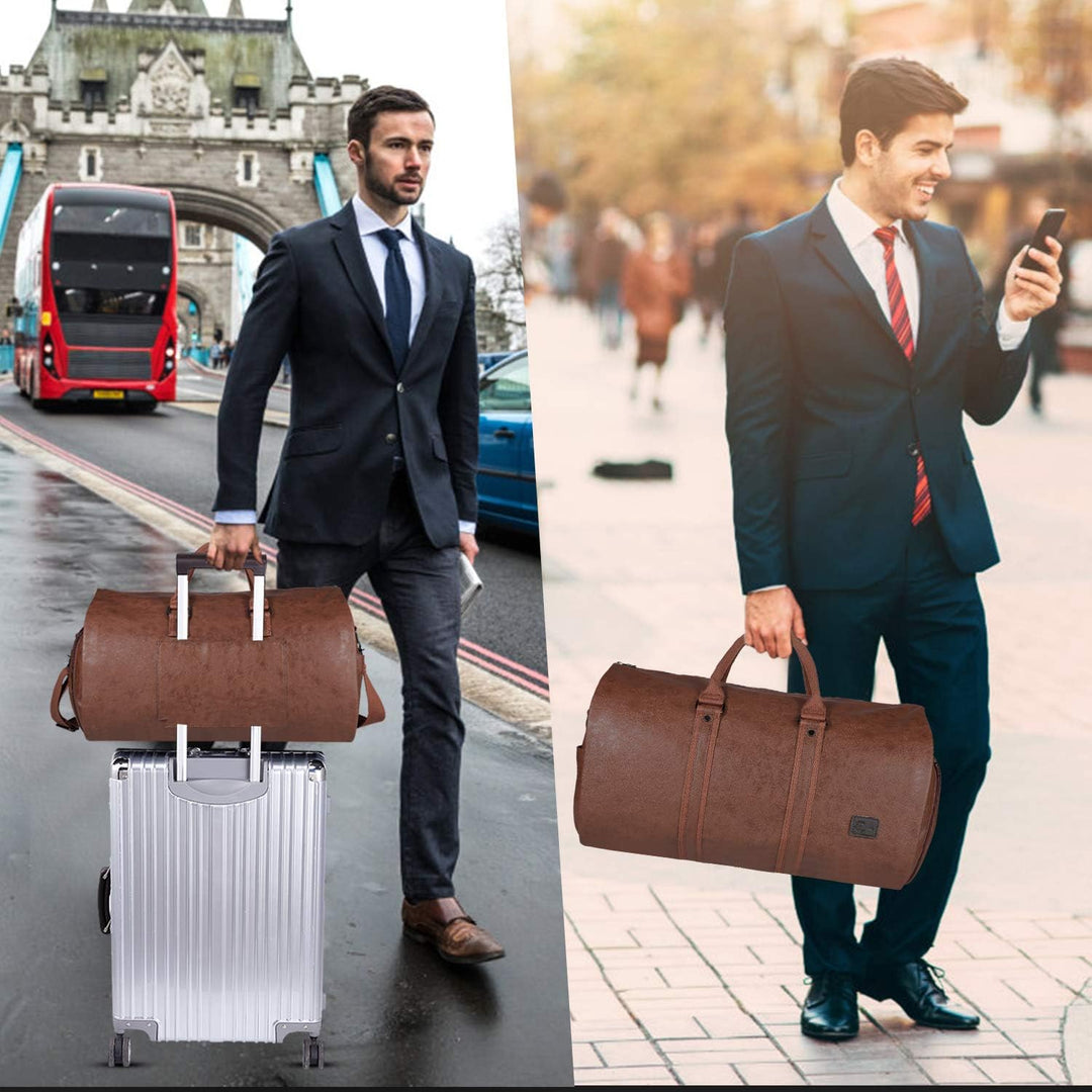 AA OOS Átalakítható PU bőrből készült ruházati duffel – Kézipoggyász hétvégi edzőtáska