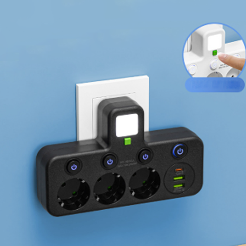Power Strip with USB and Switches | Multi-Outlet Surge Protector 2500W 25