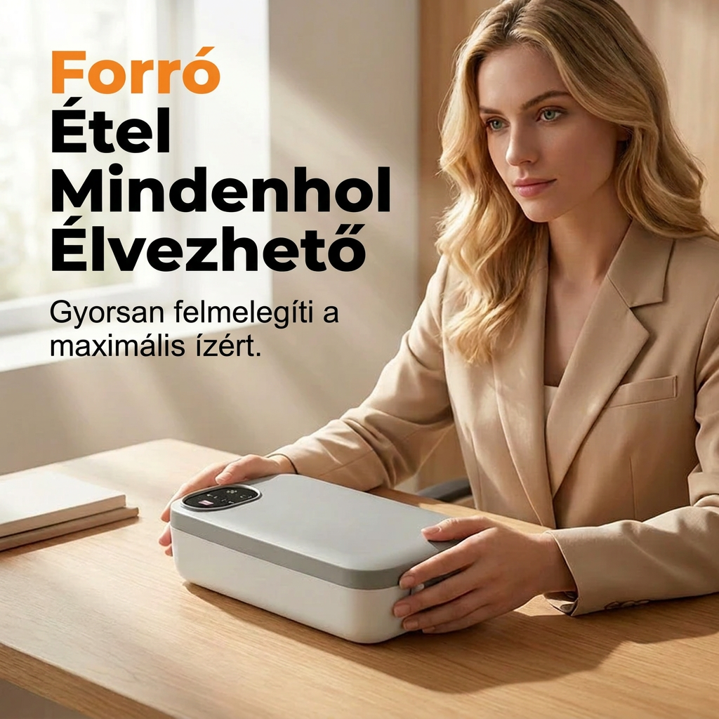 Bezprzewodowy, samonagrzewający się elektryczny lunchbox z wkładem ze stali nierdzewnej