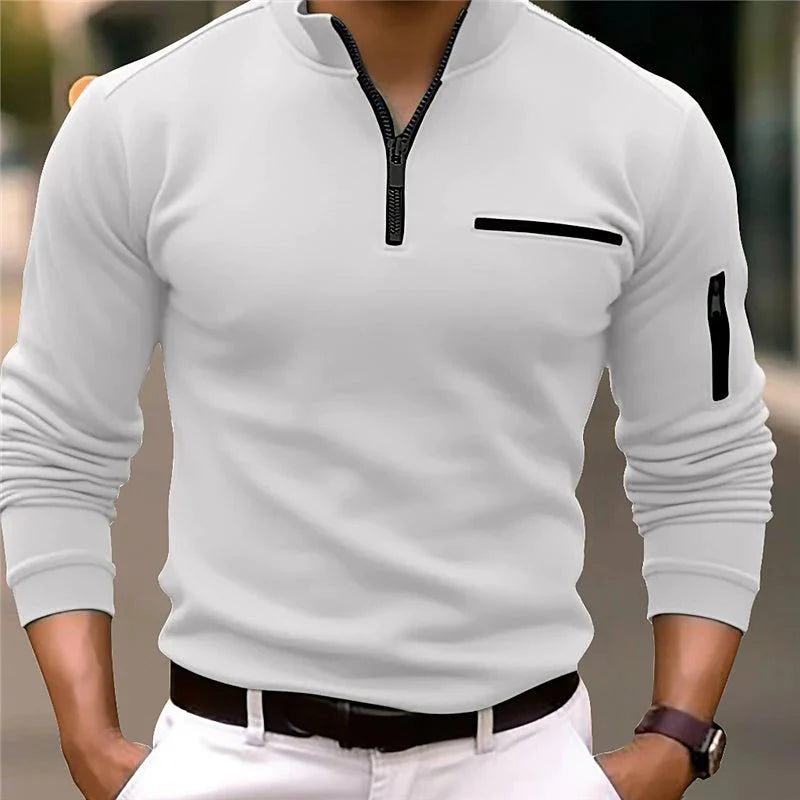 Stílusos Férfi Pulóver Negyed Zip – Lorenzo