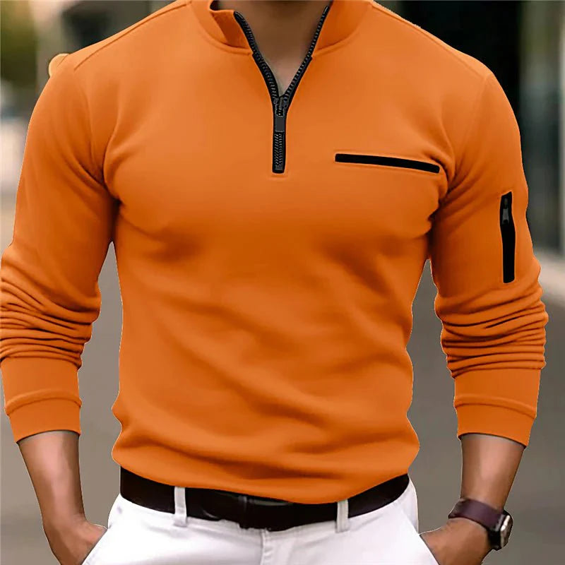 Stílusos Férfi Pulóver Negyed Zip – Lorenzo