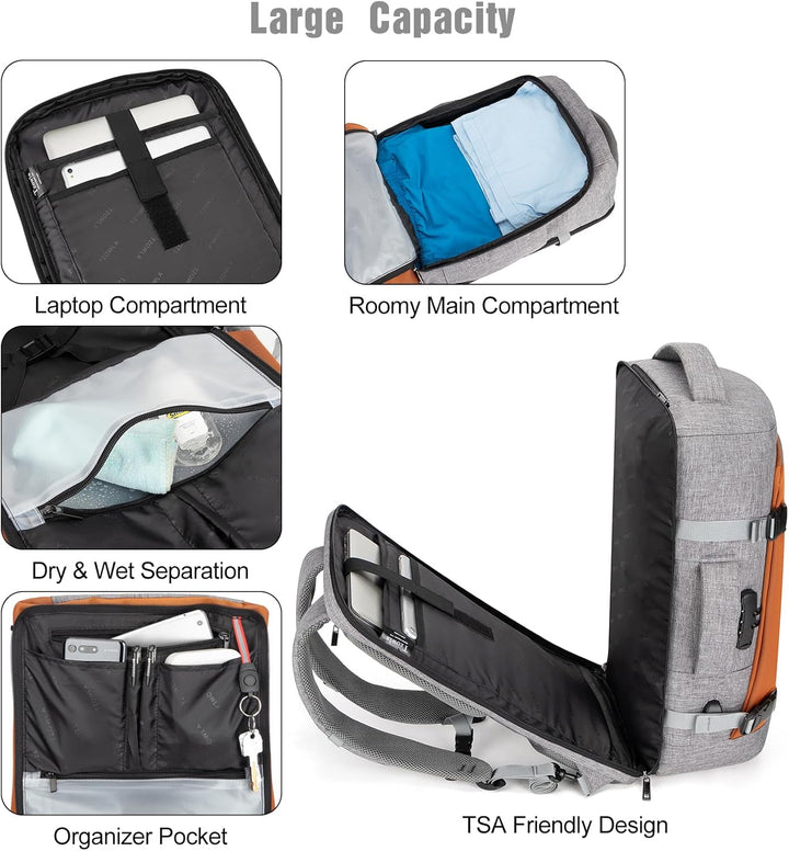 AA NOT AVAILBLE 40L Vízhatlan Utazási Laptop Hátizsák USB Porttal és Lopásgátló Zárral – AeroPack