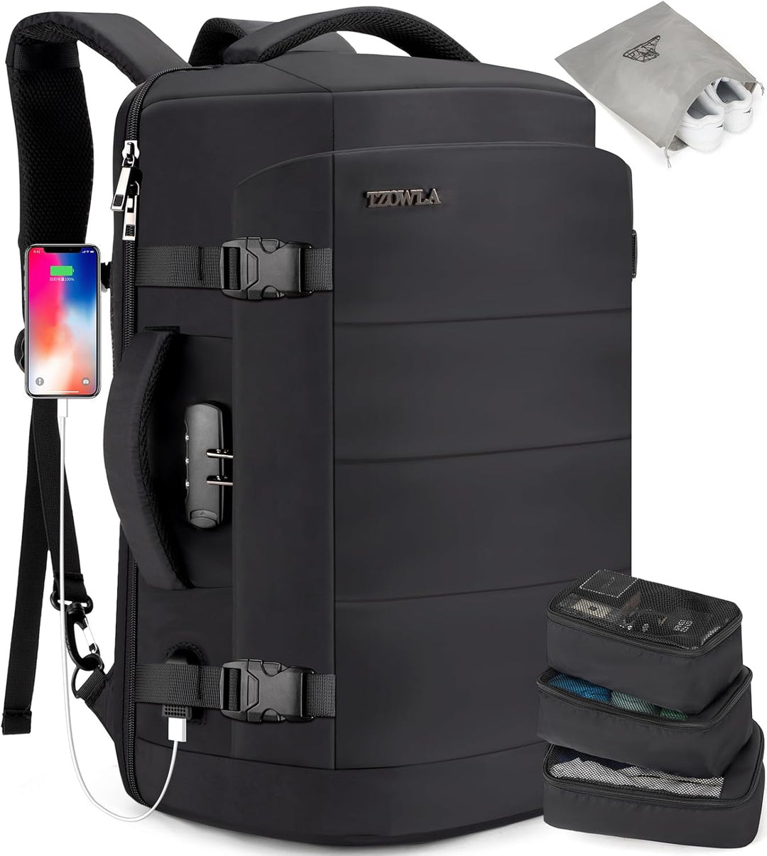 AA NOT AVAILBLE 40L Vízhatlan Utazási Laptop Hátizsák USB Porttal és Lopásgátló Zárral – AeroPack